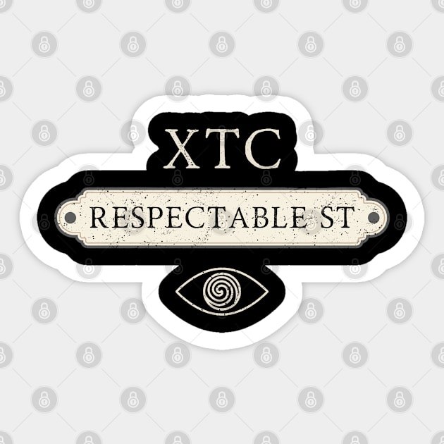 XTC - Respectable Street Sticker by Timeless Chaos